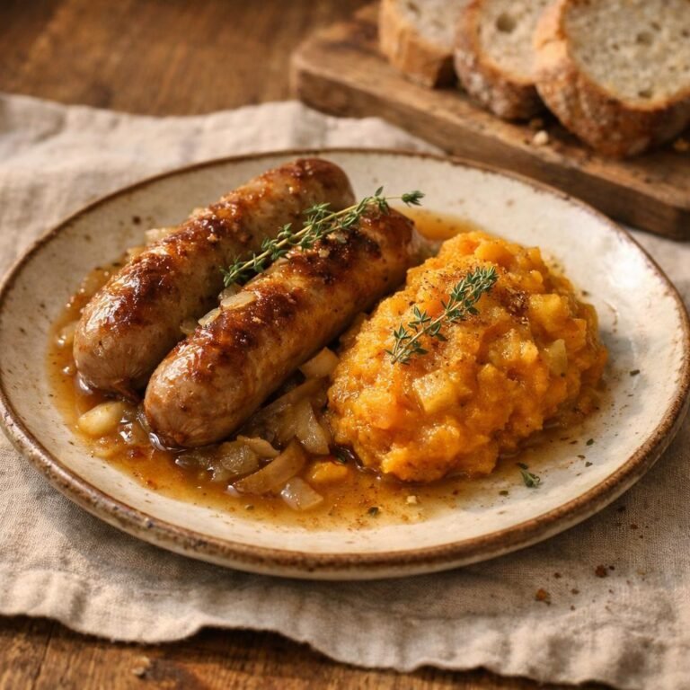 Saucisses braisées au cidre