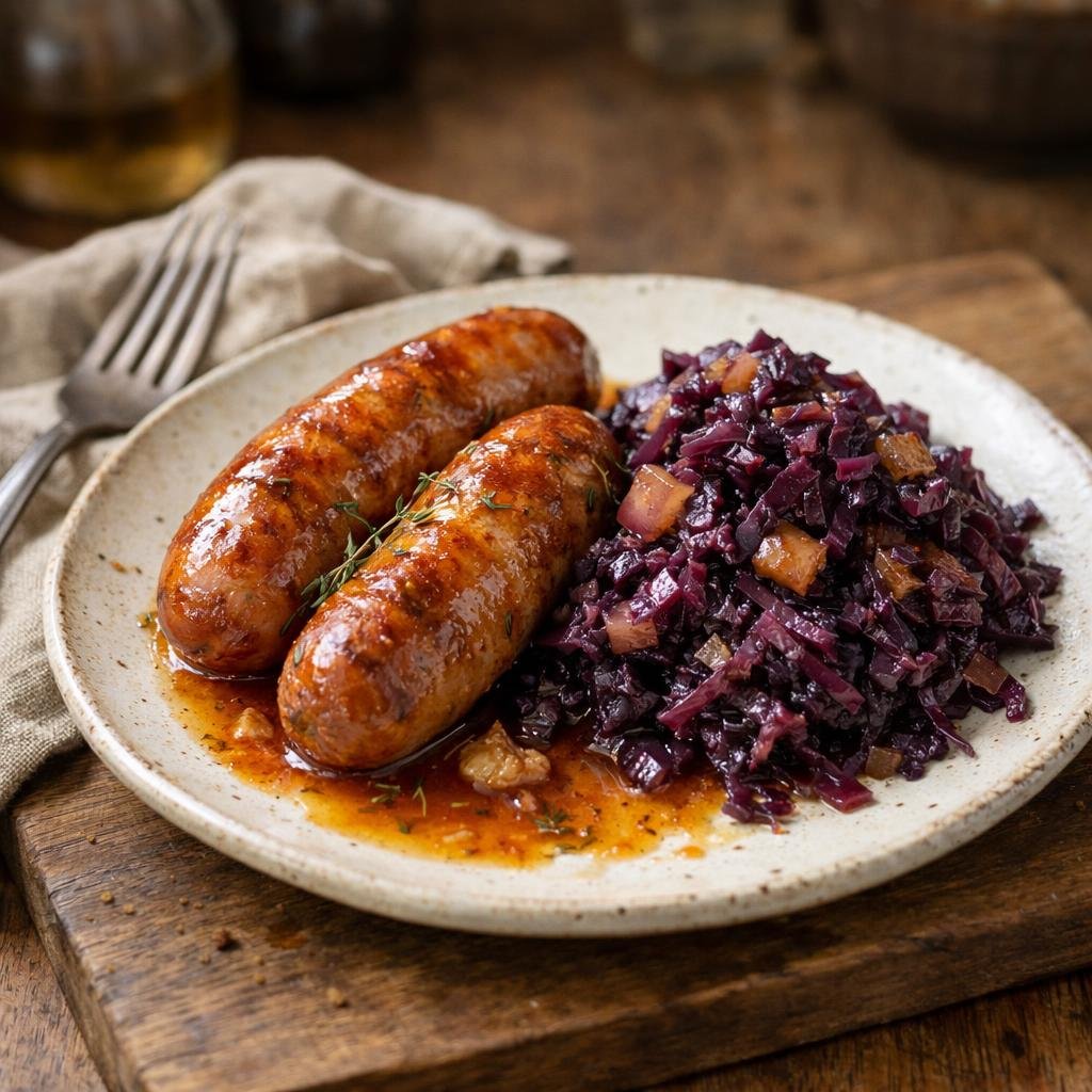 saucisses confites au four