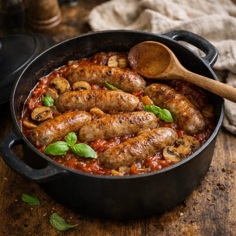 saucisses confites tomates