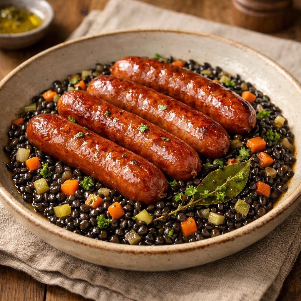 saucisses lentilles Rawit