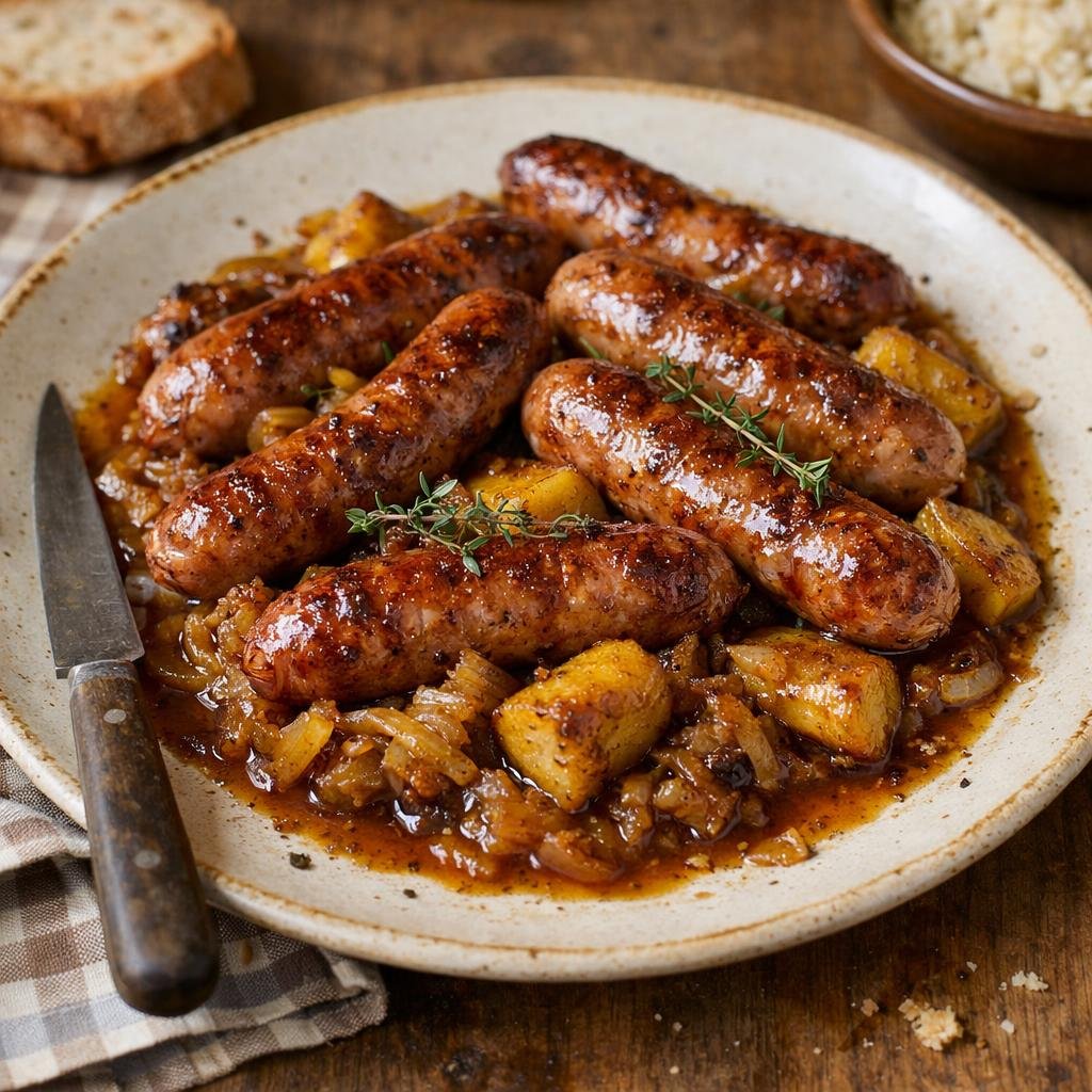 saucisses rôties banane