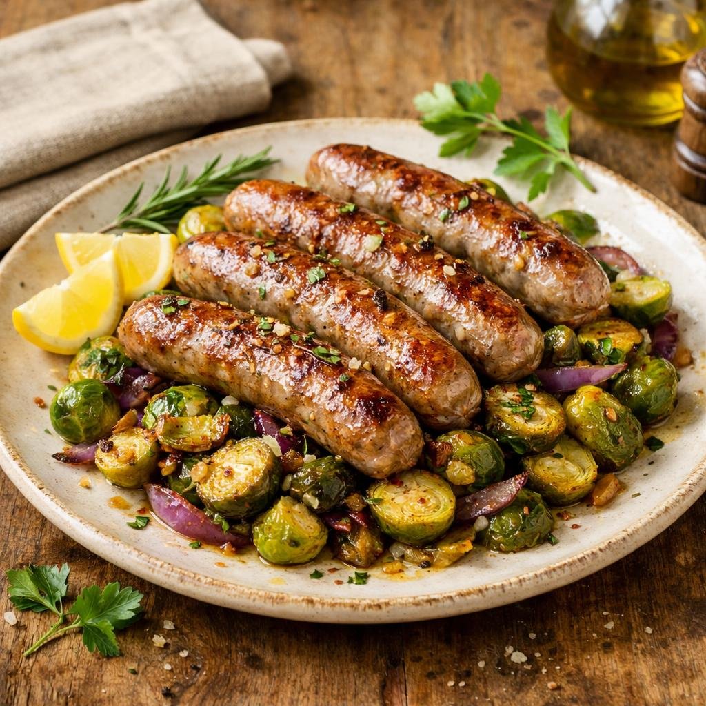 saucisses rôties et choux