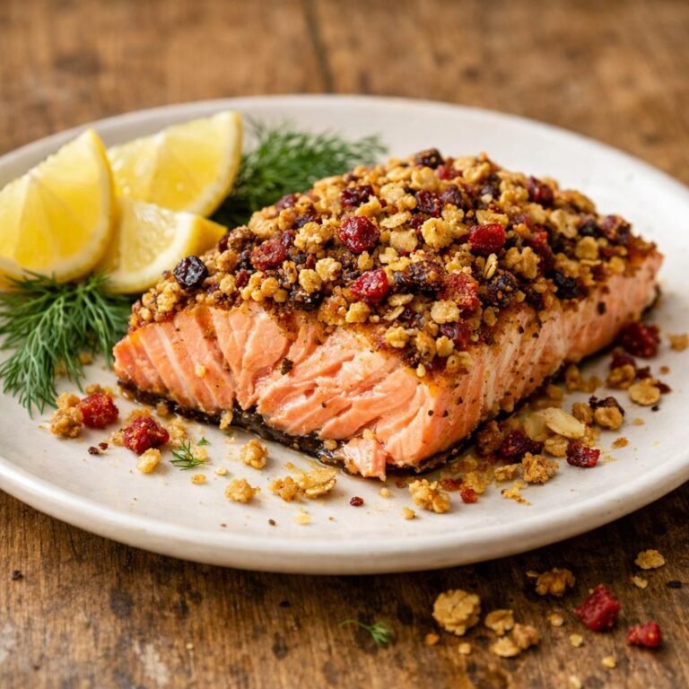 Saumon en croûte de granola