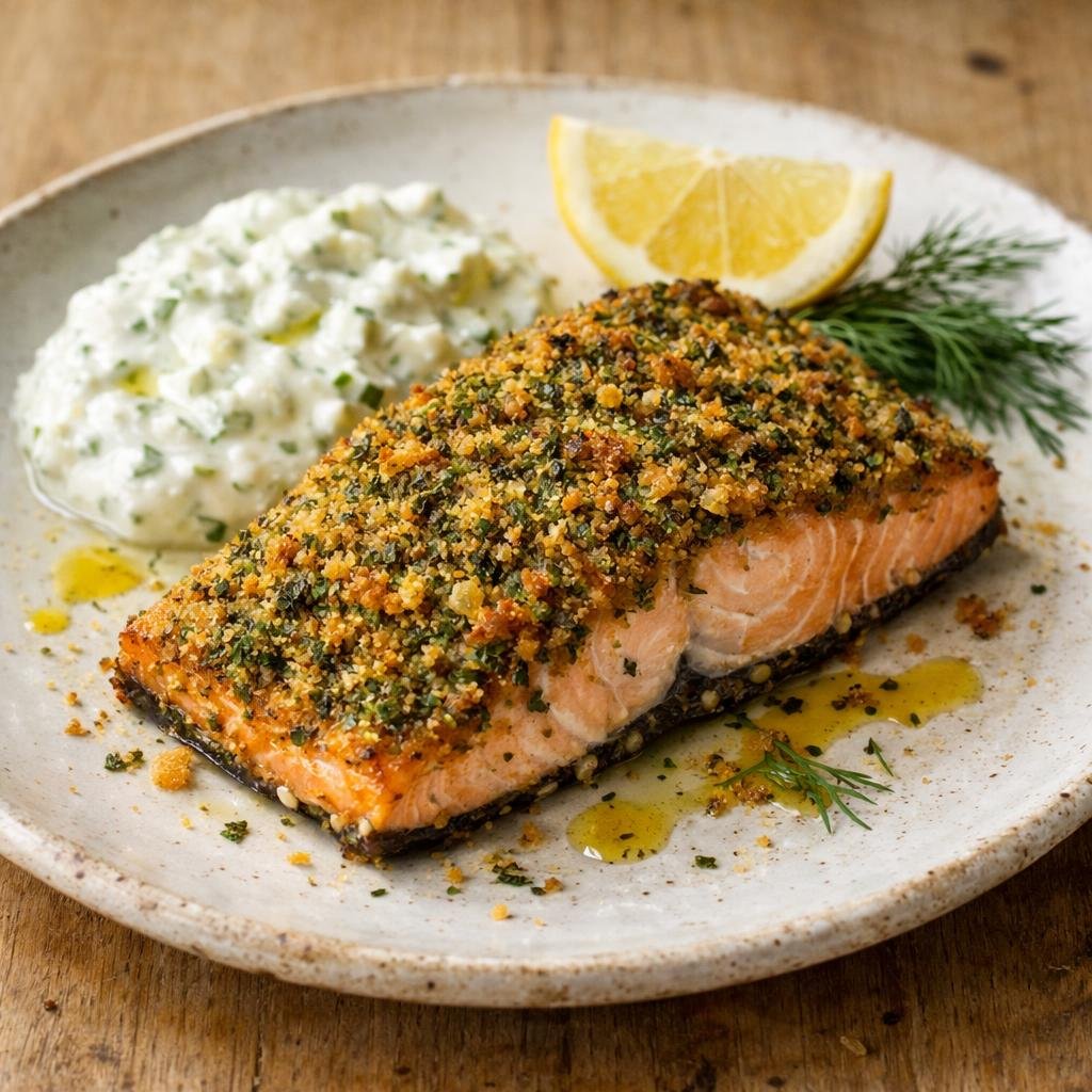saumon en croûte d'herbes