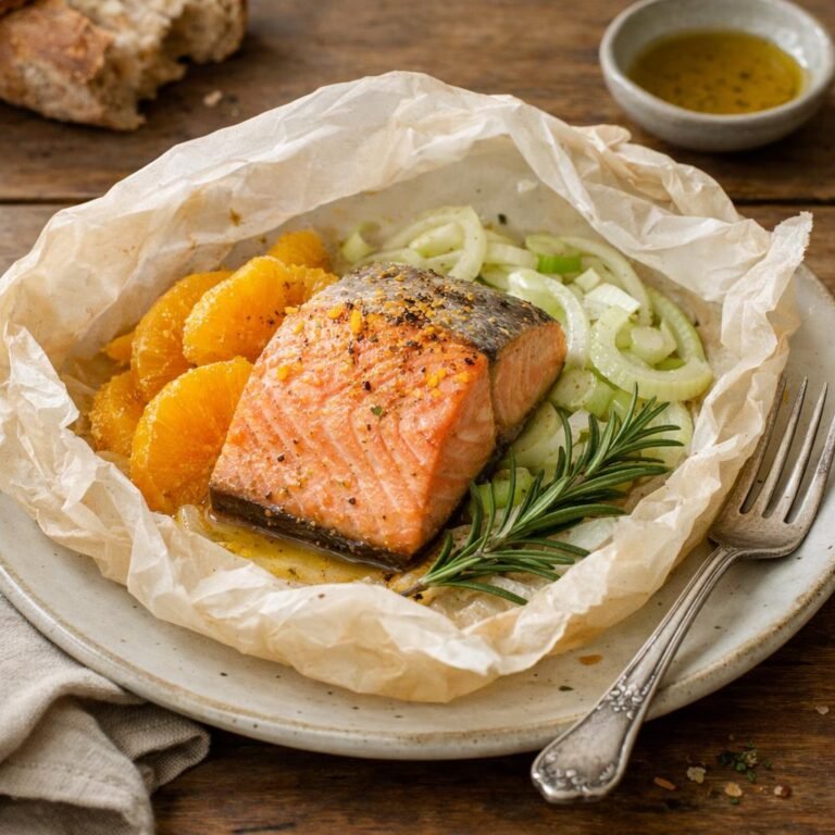 Saumon en papillote romarin