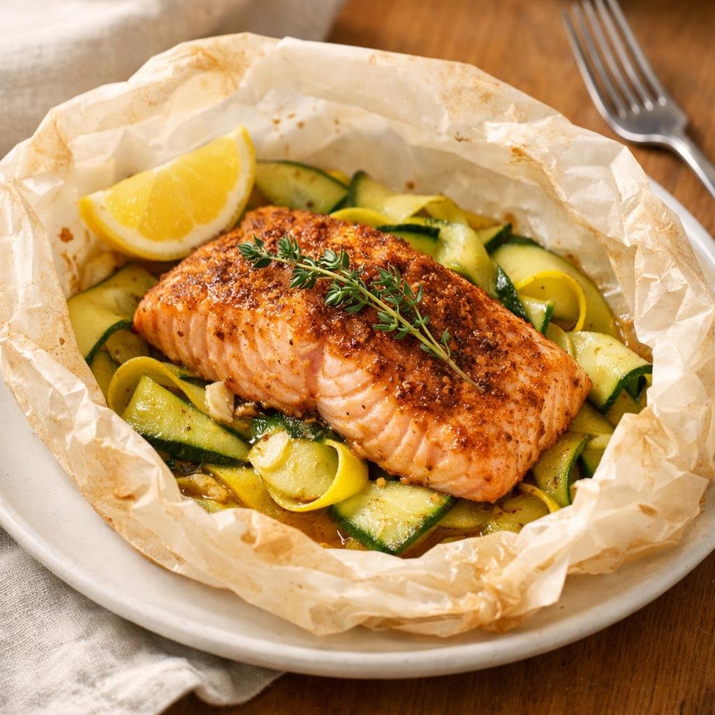 Saumon papillote rub barbecue