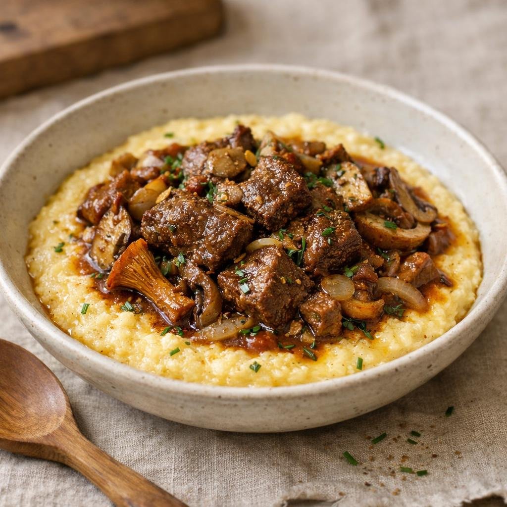 sauté de bœuf aux champignons