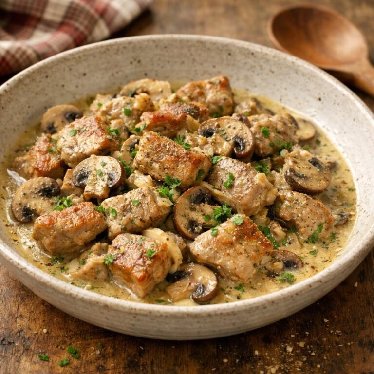 Sauté de porc aux champignons