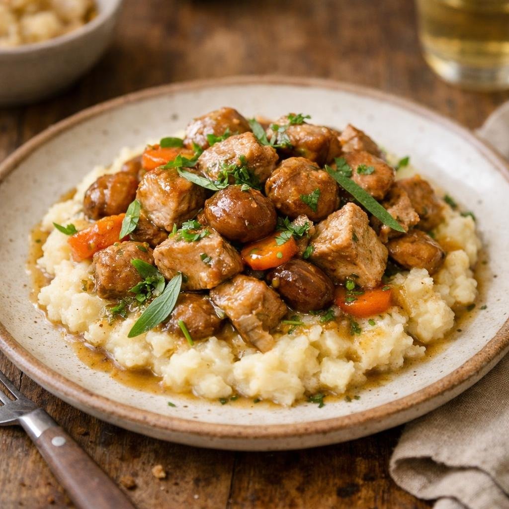 sauté de porc aux châtaignes