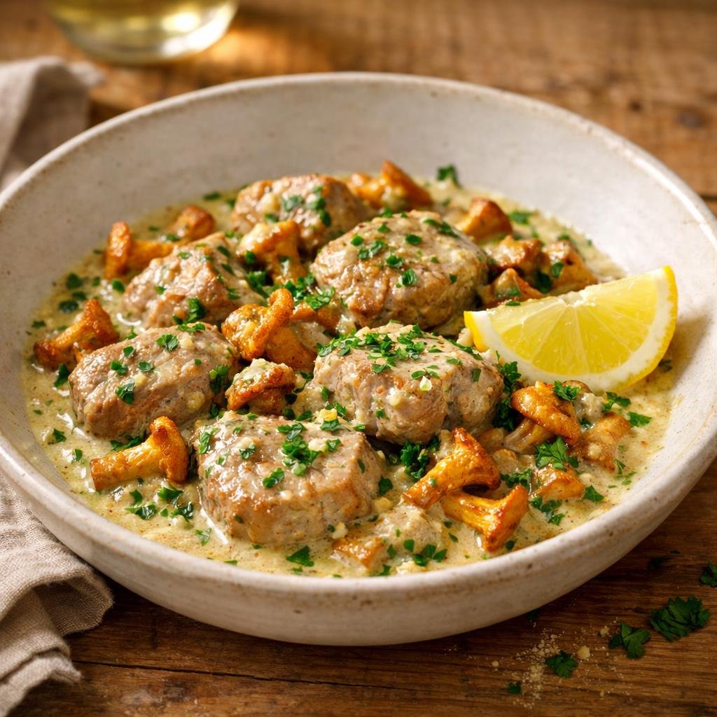 sauté de veau aux girolles