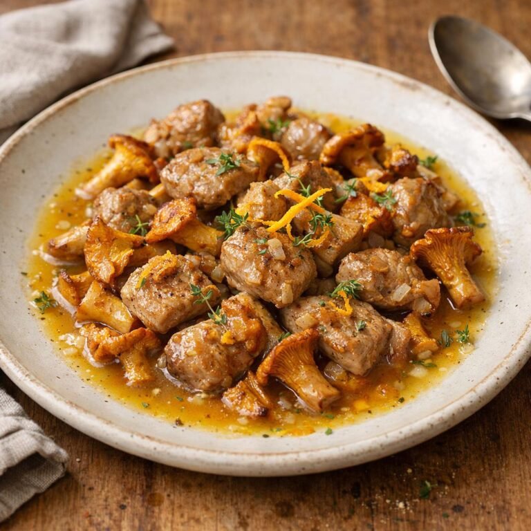 Sauté de veau aux girolles