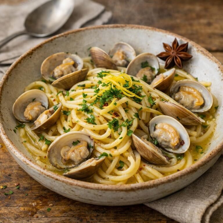 Spaghetti palourdes badiane