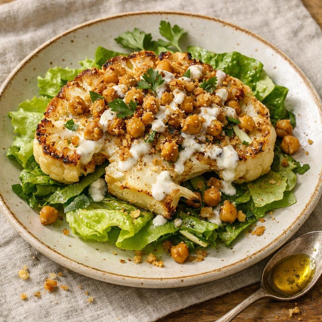 Steak de chou-fleur César