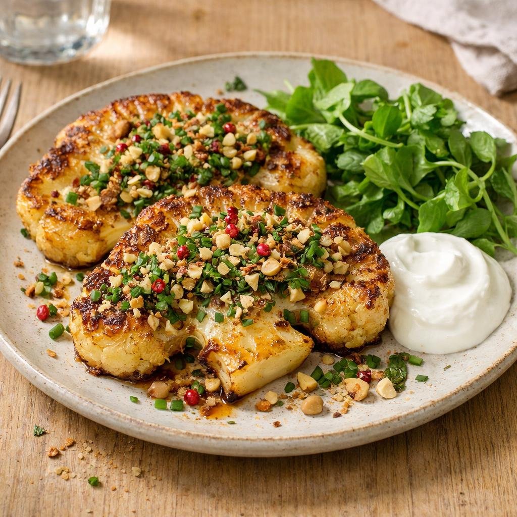 Steaks de chou-fleur rôtis