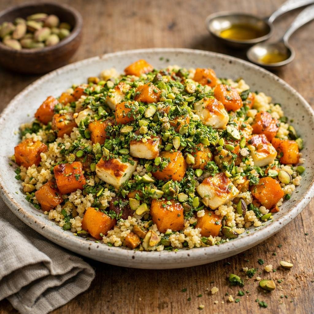 Taboulé butternut halloumi