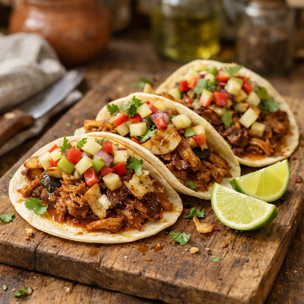 Tacos de porc effiloché