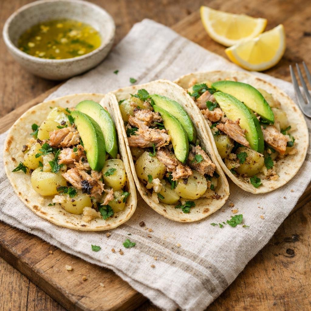 Tacos maquereau fumé