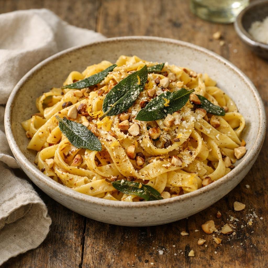 tagliatelles au beurre noisette