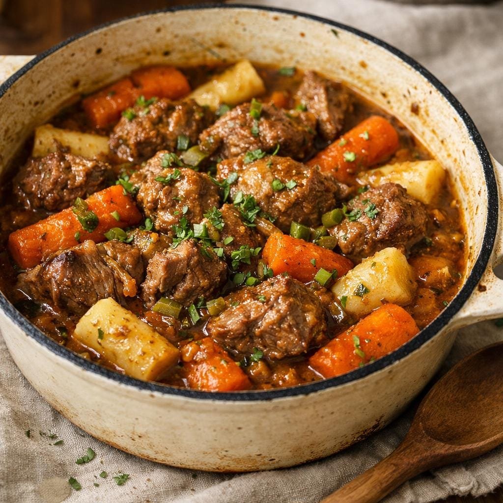 Tajine d'agneau poivron vert