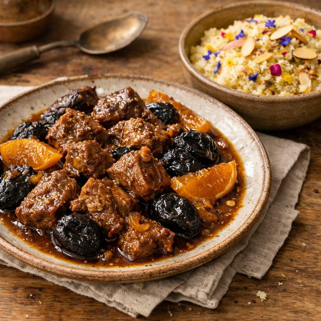 Tajine d'agneau aux pruneaux