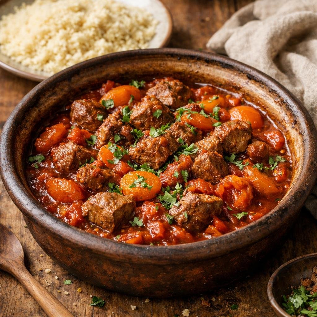 Tajine d'agneau aux tomates