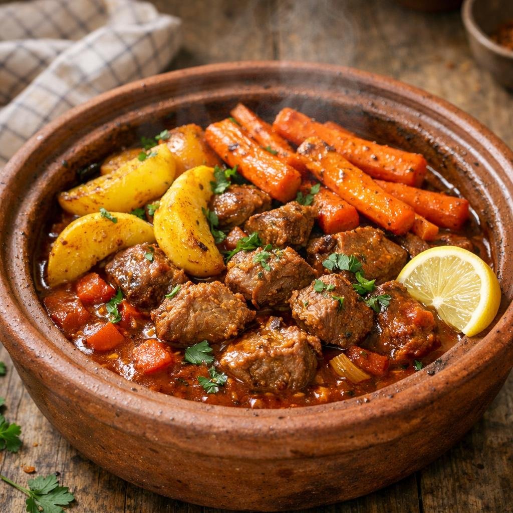 Tajine d'agneau épicé