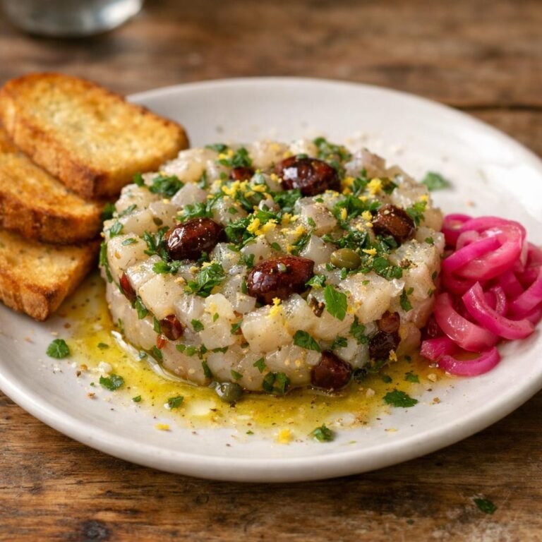 Tartare de bar jujube