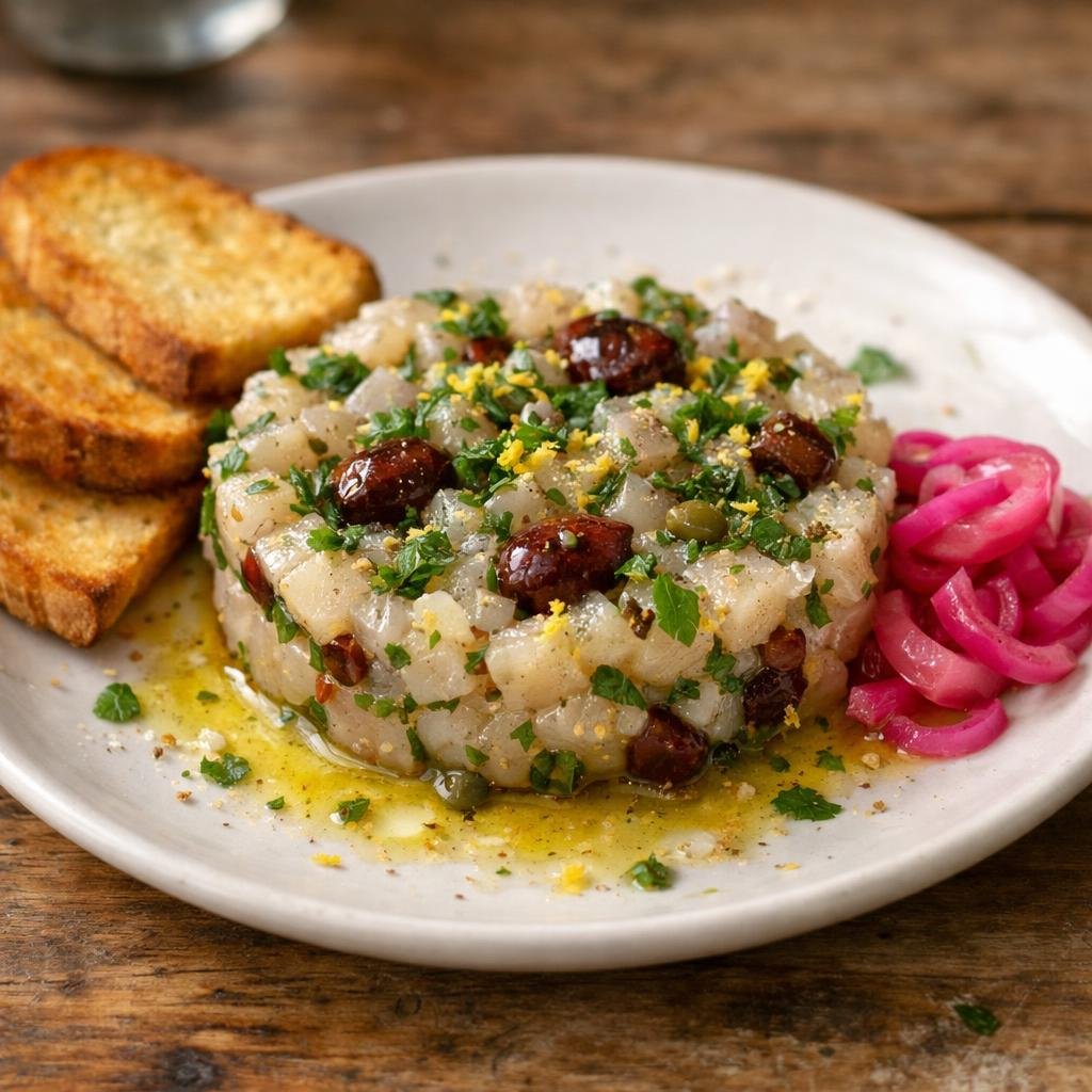 Tartare de bar jujube