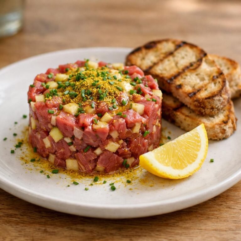 Tartare de bœuf à la pomme
