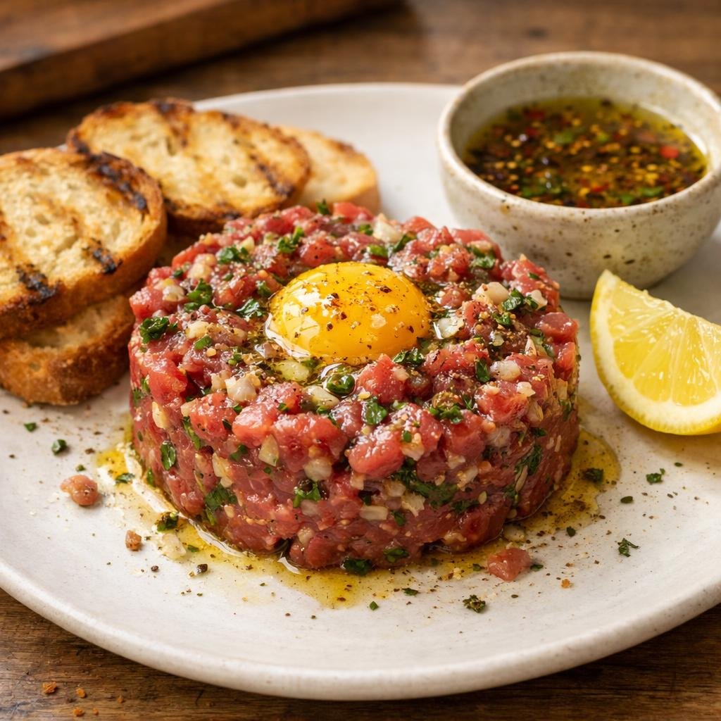 Tartare de bœuf rustique