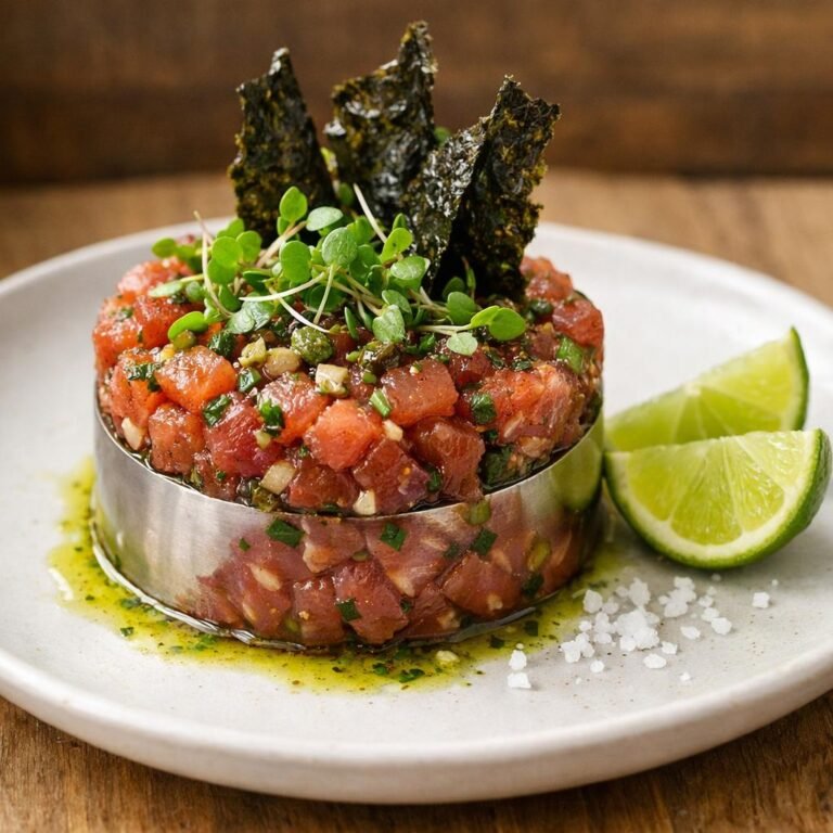 Tartare de thon smoky