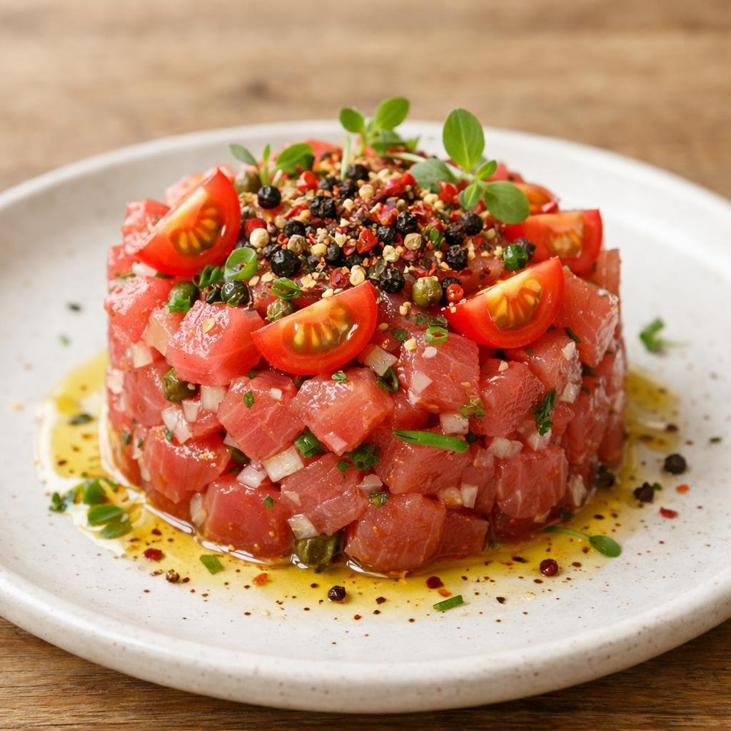 Tartare de thon trio baies