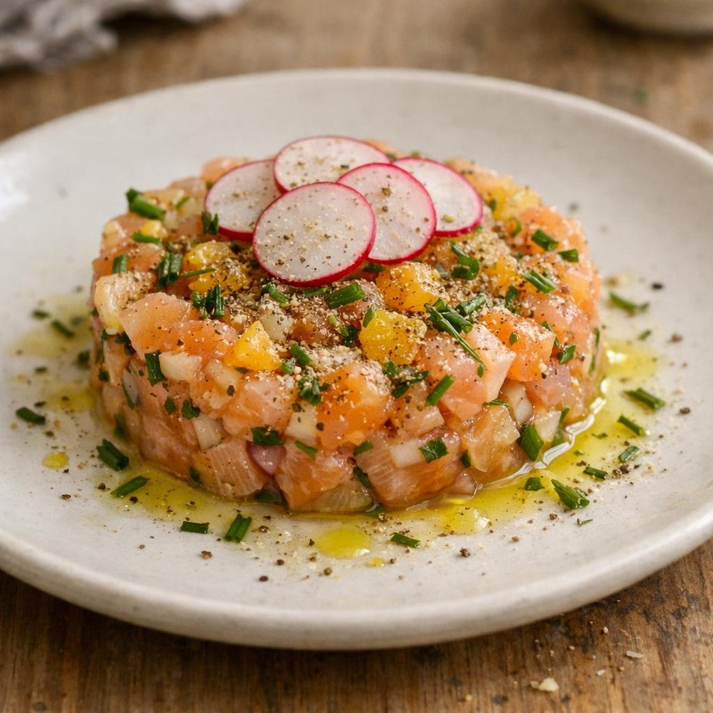 Tartare de truite cardamome