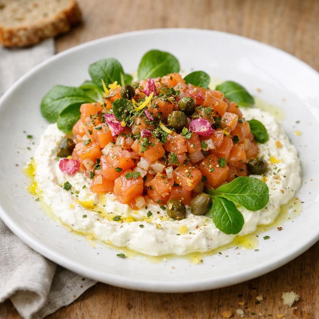 Tartare de truite fumée