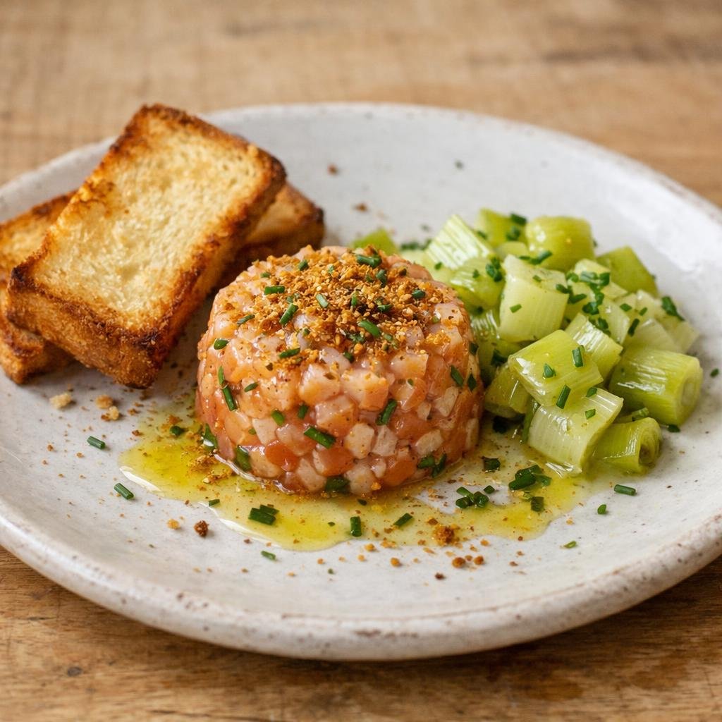 Tartare de truite fumée