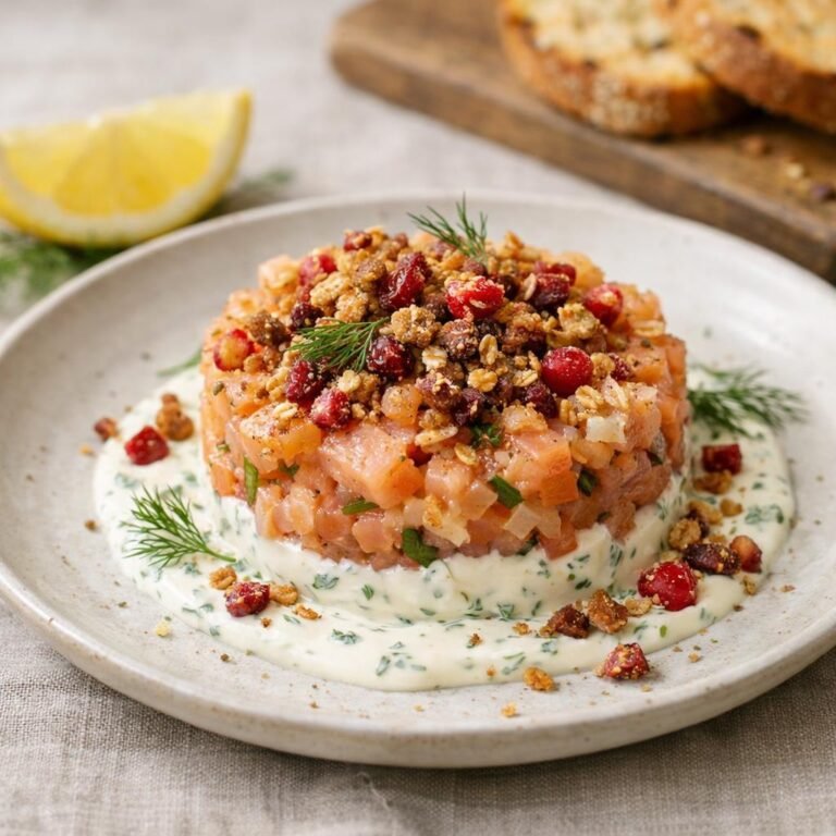 Tartare de truite fumée