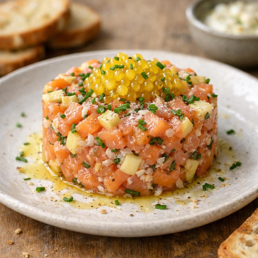 Tartare saumon coco