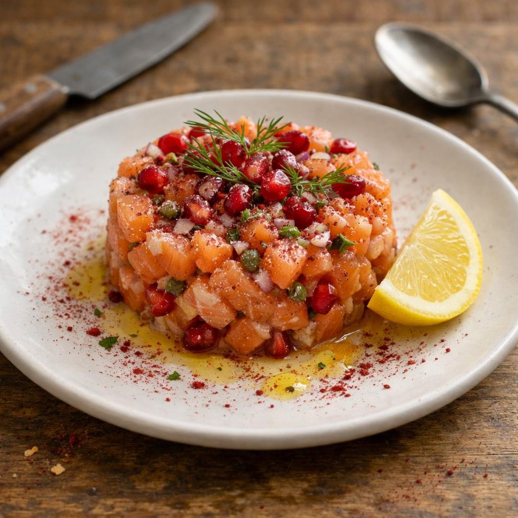 Tartare saumon hibiscus