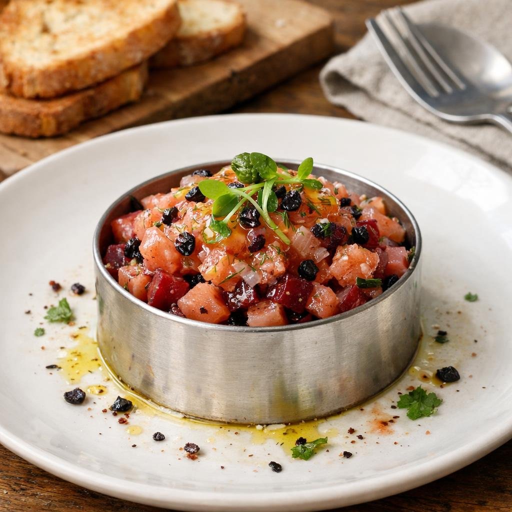 tartare truite myrtilles