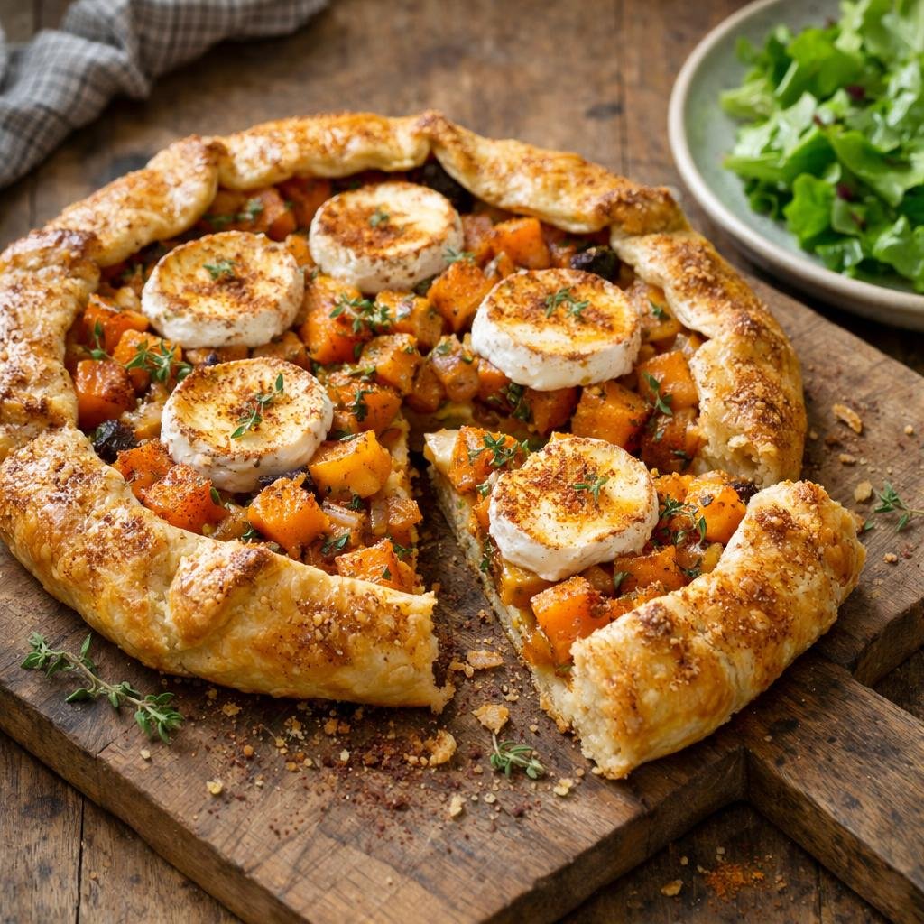 tarte butternut chèvre