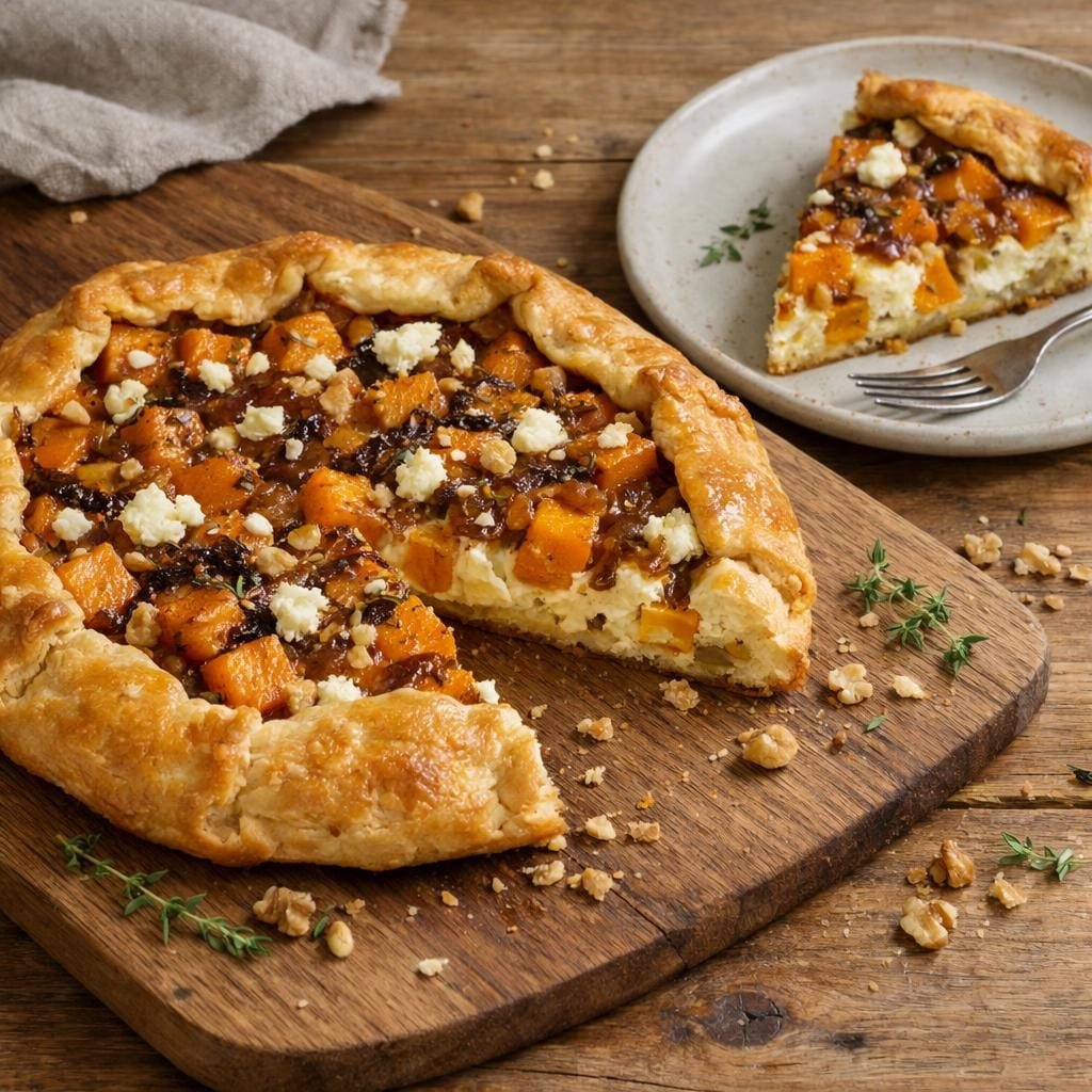 Tarte butternut oignon