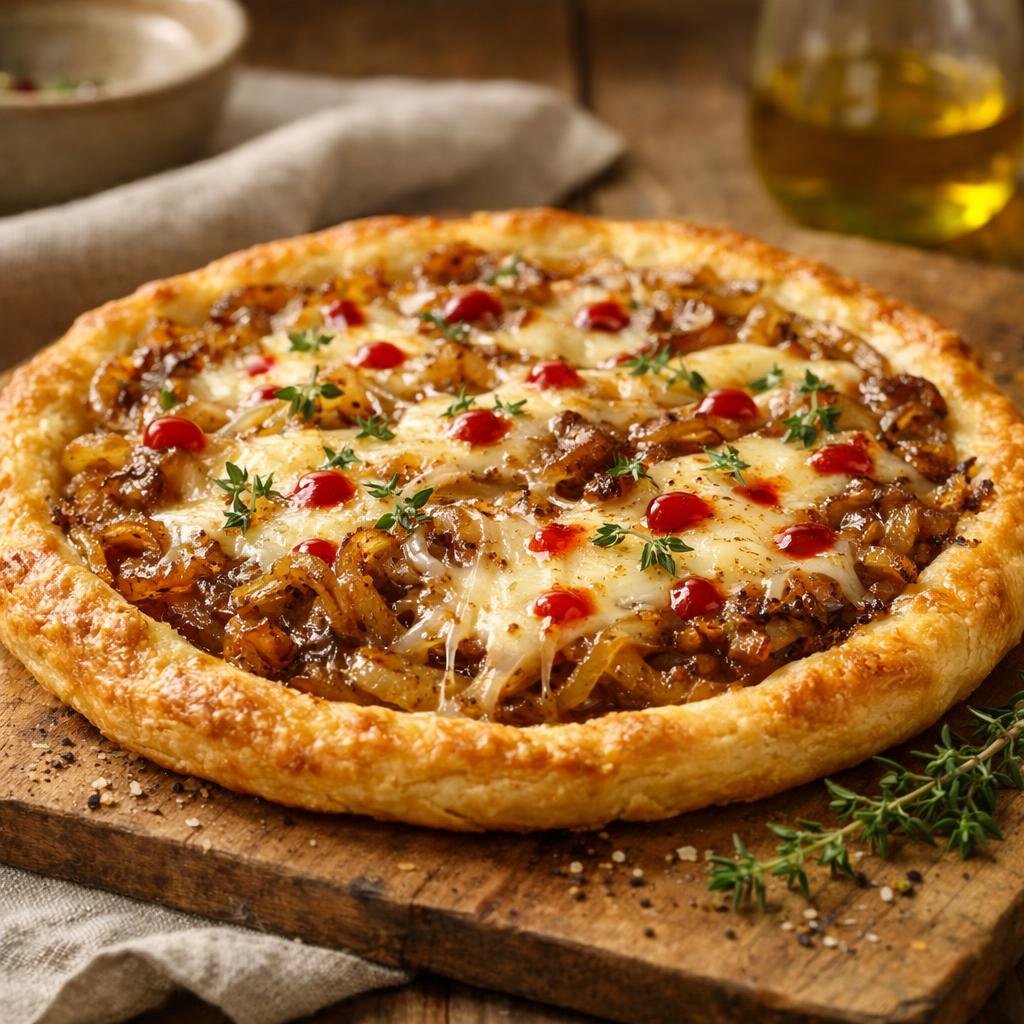 Tarte fine aux oignons doux