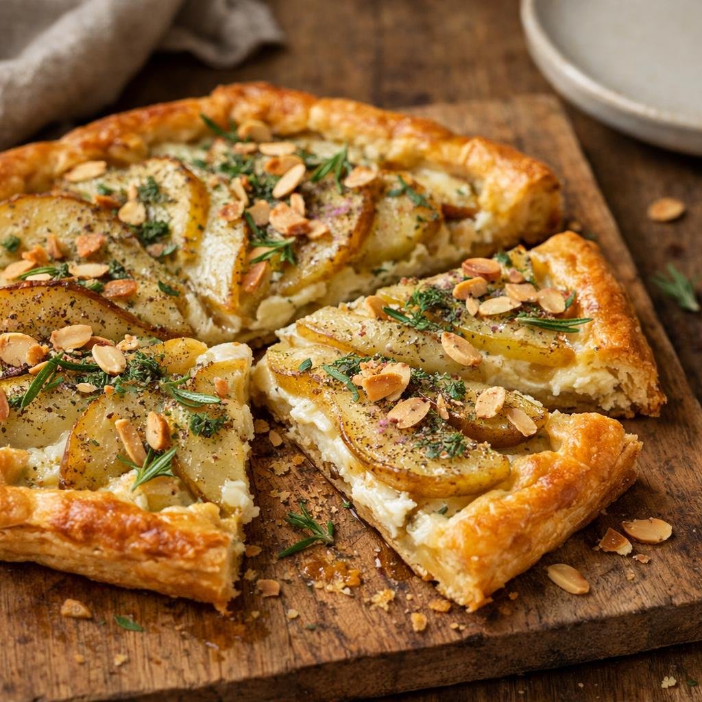 tarte fine chèvre poire