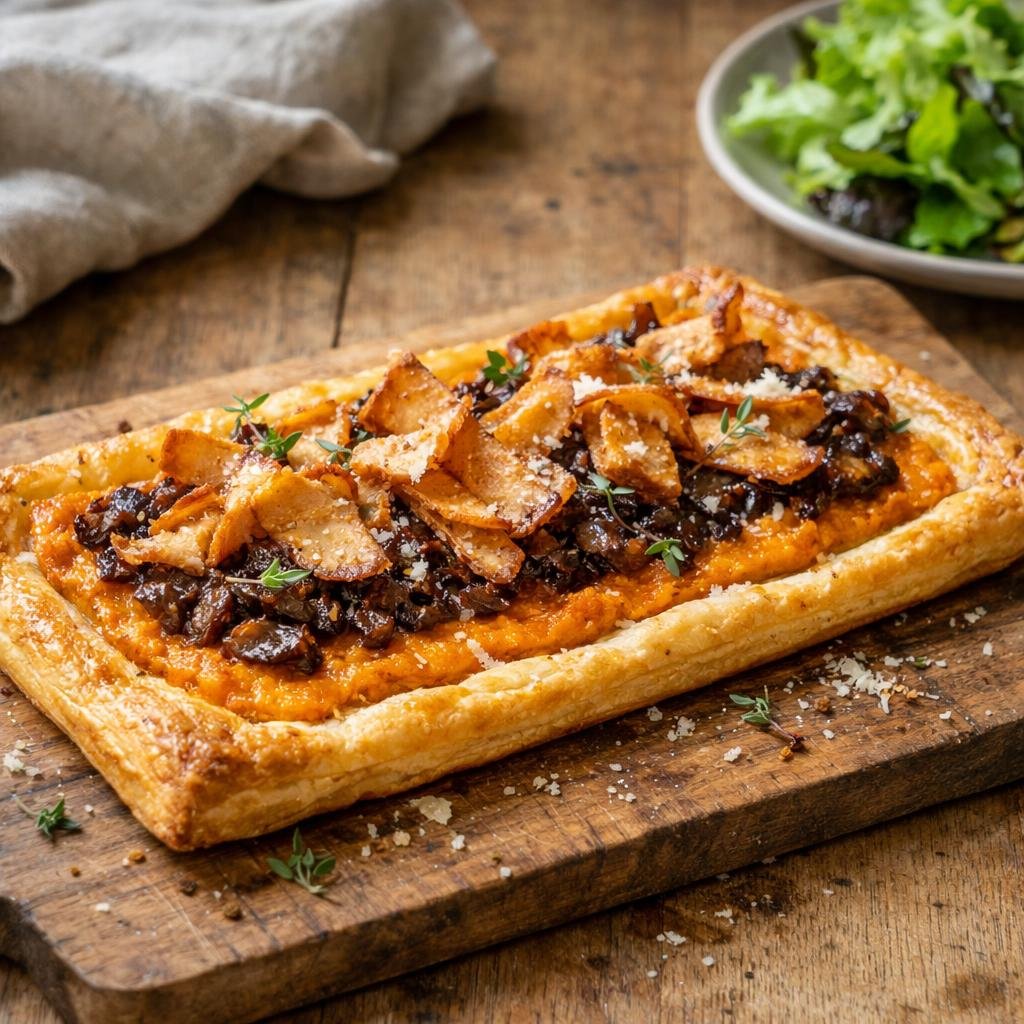 Tarte fine courge fumée