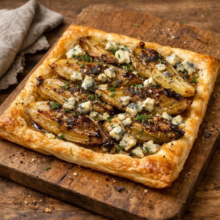 Tarte fine endives pavot