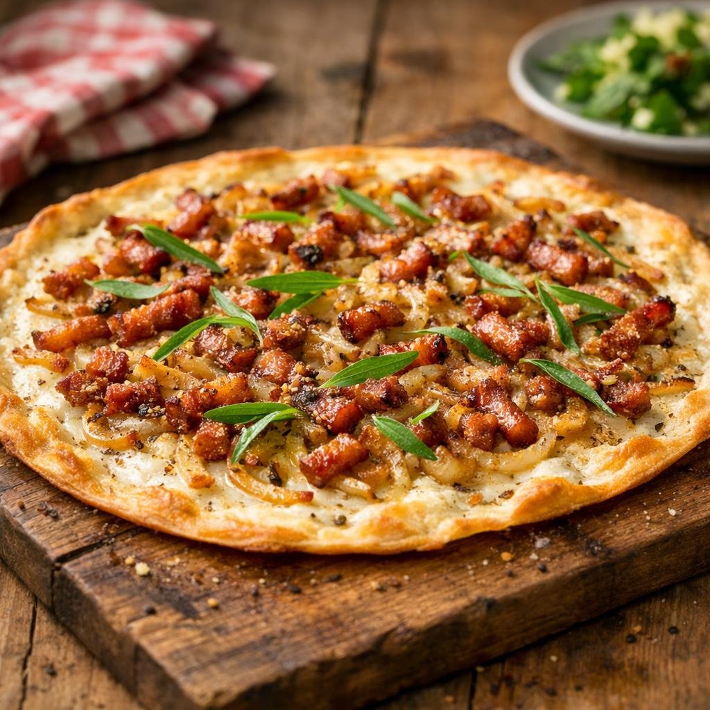 Tarte flambée automnale