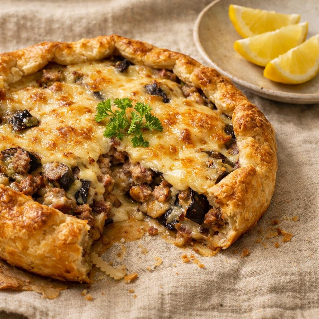 Tarte moussaka au porc