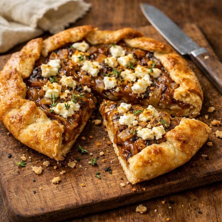 Tarte oignons chèvre
