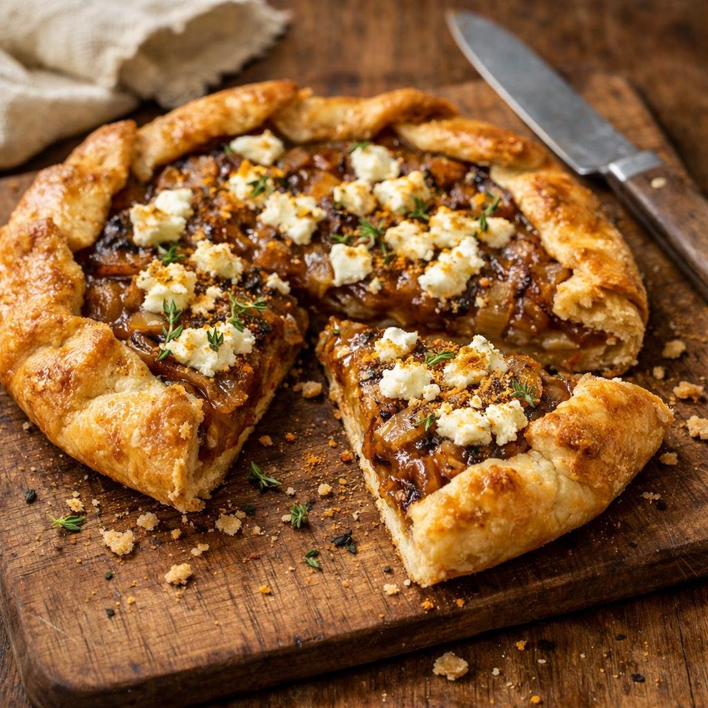 Tarte oignons chèvre