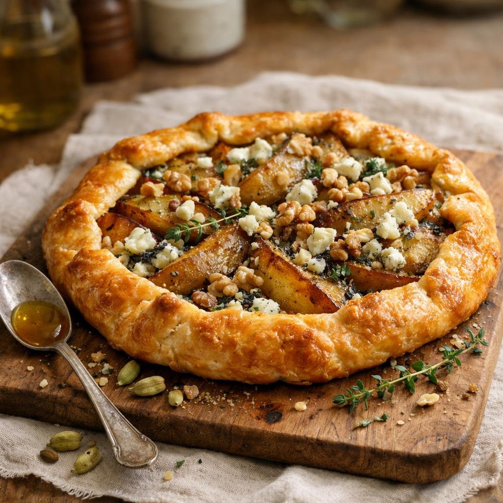 tarte poire roquefort